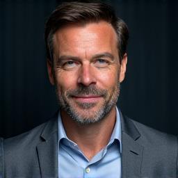 Portrait de Marc Leroy, Coordinateur Événements de Lumière Gourmande, organisé et attentif aux détails, avec une expression accueillante.