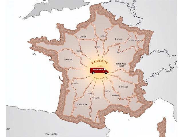 Carte de Paris et de l'Île-de-France avec des itinéraires de livraison optimisés, symbolisant la couverture étendue et l'efficacité de la logistique de Lumière Gourmande.