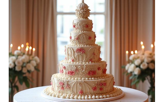 Gâteau d'anniversaire artistique peint à la main avec motifs floraux