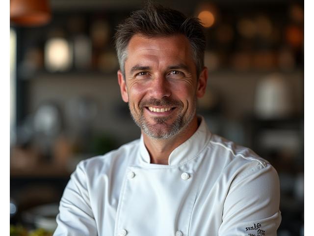 Portrait du Chef Antoine Dubois en cuisine
